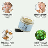 Gum Health Tooth Powder for Sensitive Teeth – Fluoride-Free with Ginseng & Herbs